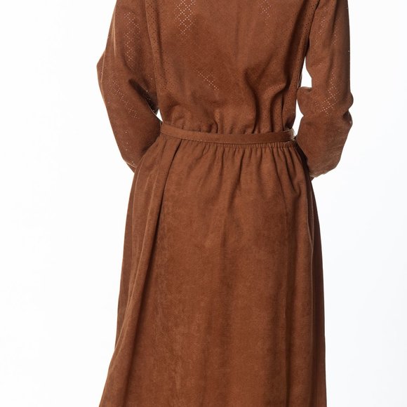 Vintage Kenny Classics Dress, Soft Brown Shirt Dress, Awesome Shirt Dress - Picture 5 of 6